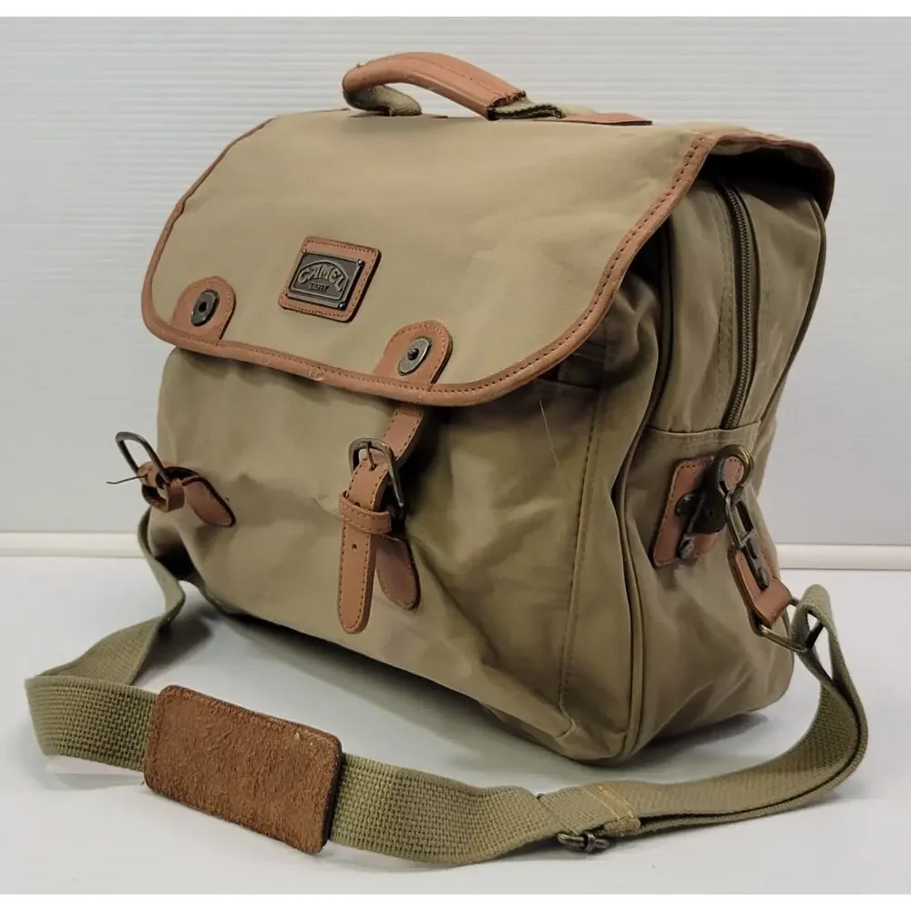 K) Rare Vintage Camel Trophy Adventure Canvas Messenger Postman Bag
